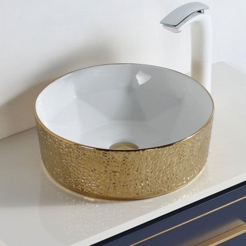 Dowell Gold Ceramic Vessel Bathroom Sink