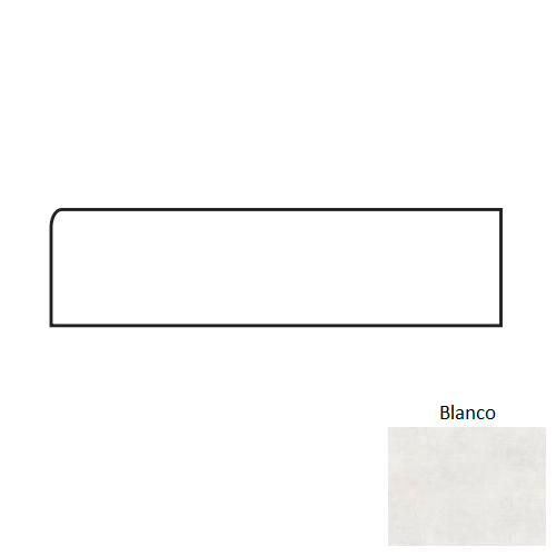 Metropoli Blanco Porcelain Floor Trim - 3" X 32" Bullnose - Glossy