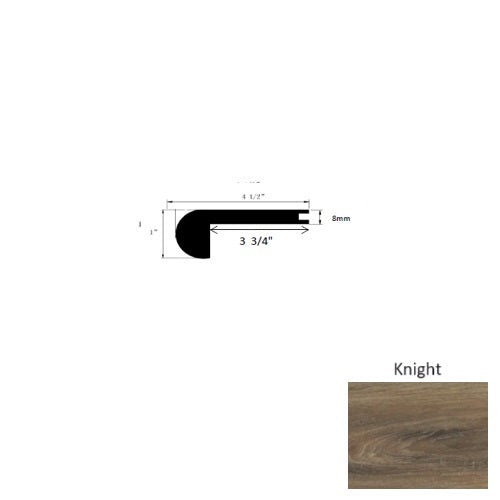 Conquest Knight Luxury Vinyl Moulding / Trim - 94" Flush Stair Nose - Ceramic Bead