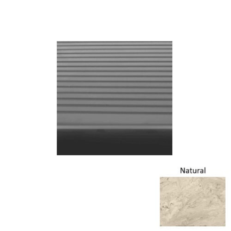 Marbleized 81 Natural Light Duty Rib Rubber (Rd) Stair Tread - Textured