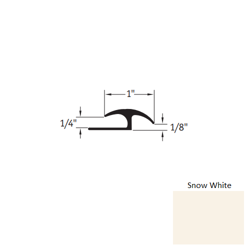 Johnsonite Snow White Vinyl Moulding / Trim