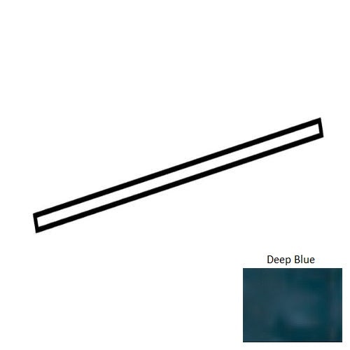 Deep Blue Ceramic Wall Trim 1/2" x 12" Jolly - Glossy
