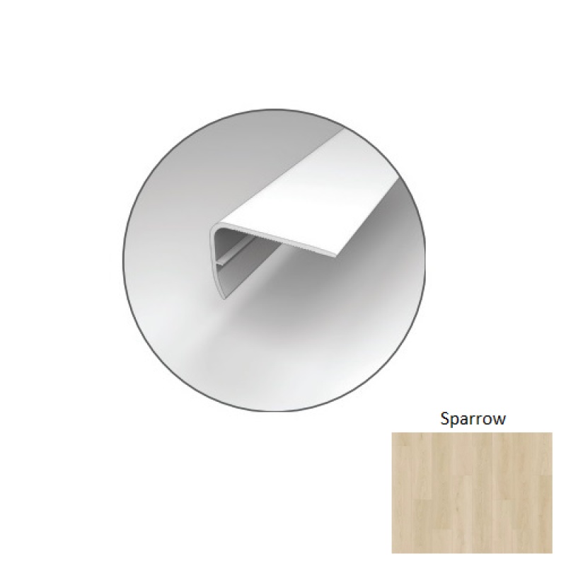 Luxury Vinyl Moulding / Trim - 78.74" Overlap Stair Nose - Matte