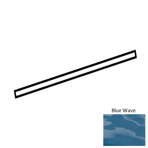 Costa Clara Blue Wave Ceramic Wall Trim - 1/2" X 12" Jolly - Glossy