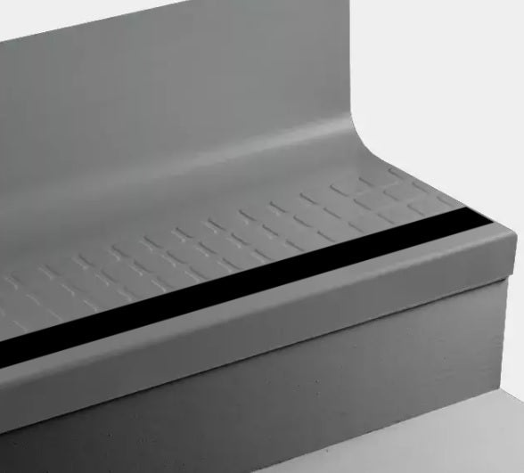 Johnsonite Storm Cloud Raised Square Rubber Stair Tread