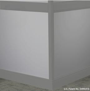 Charcoal Rubber Millwork Chair Rail Trim 4" x 8 Ft