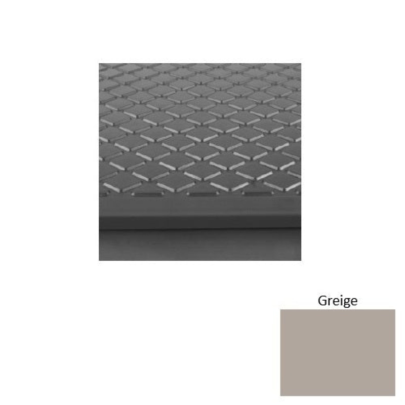 Solid 30 Greige Diamond Rubber (Sq) Stair Tread With Dupont Kevlar - Textured