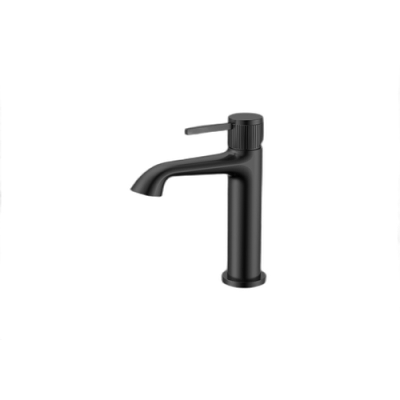 Iguazu8 Brass Bathroom Faucet - Single Handle - Matte Black