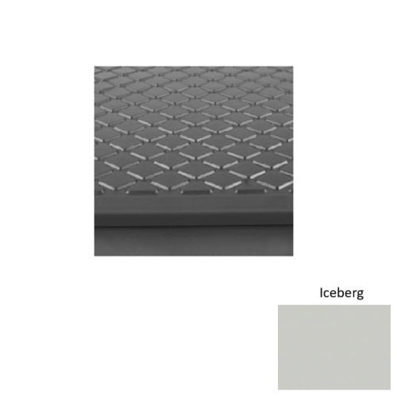 Solid 31 Iceberg Diamond Rubber (Rd) With Black Abrasive Strip Stair Tread - Textured