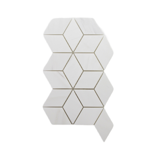 Bianco Dolomite Marble Mosaic - 2" Diamond - Honed