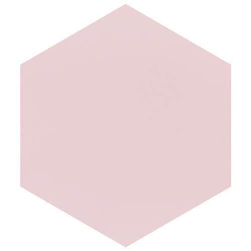 Textile Rose Porcelain Tile - Glossy - 8 5/8" X 9 7/8" Hexagon