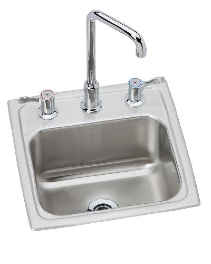 Blh15c Celebrity Stainless Steel Drop In Single Bowl Bar Sink - 15" X 15" X 7 1/8" 3 Holes With Faucet Drain - Stainless Steel