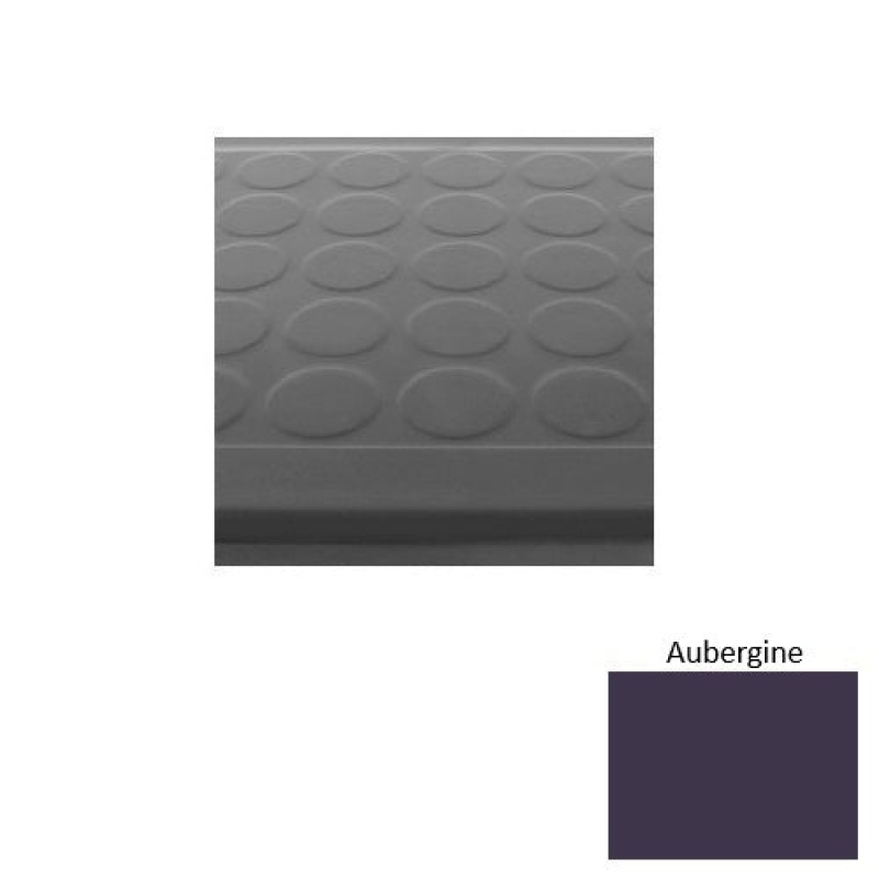 Solid 92 Aubergine Rubber Stair Tread with Kevlar