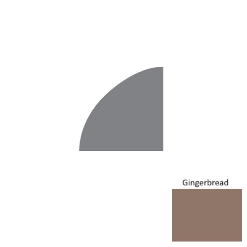 Roppe Contours Gingerbread Rubber Quarter Round – Satin, 1/2" x 12 Ft
