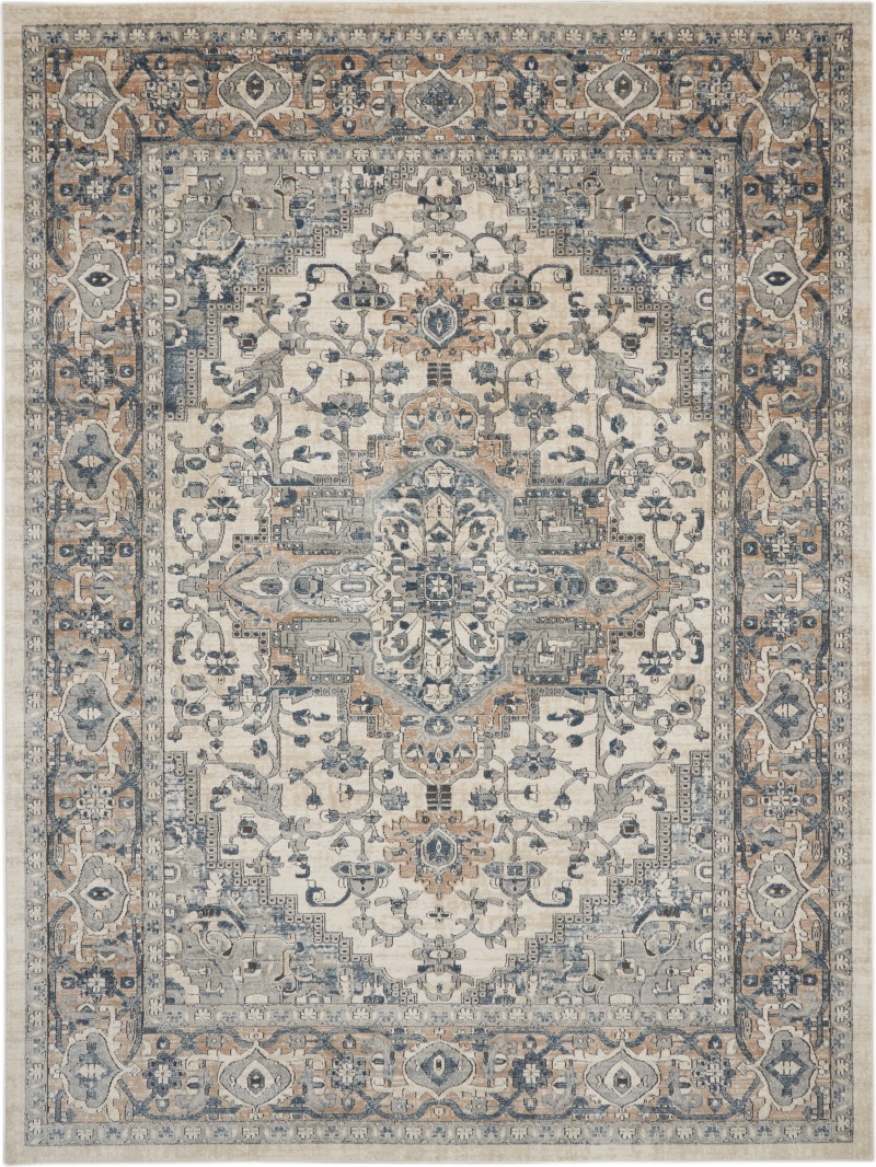 Quarry Qua05 Ivory / Grey Area Rug