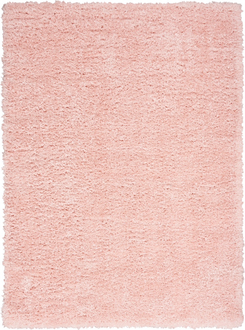 Lush Shag Blush Polyester Shag Area Rug 8 Ft x 10 Ft