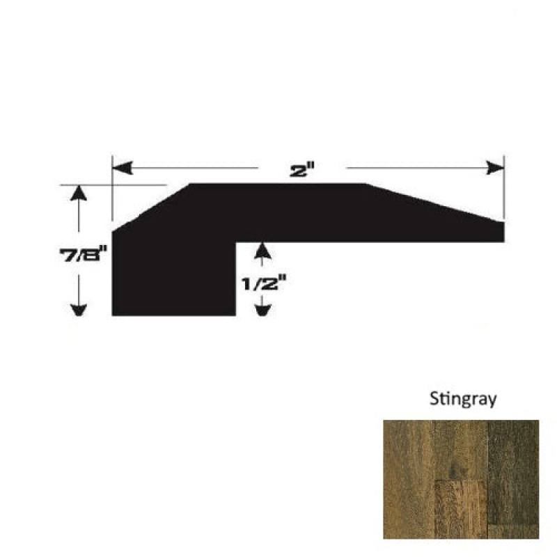 Stingray Hardwood Moulding / Trim - 90" Threshold - Ultra Low Gloss Urethane