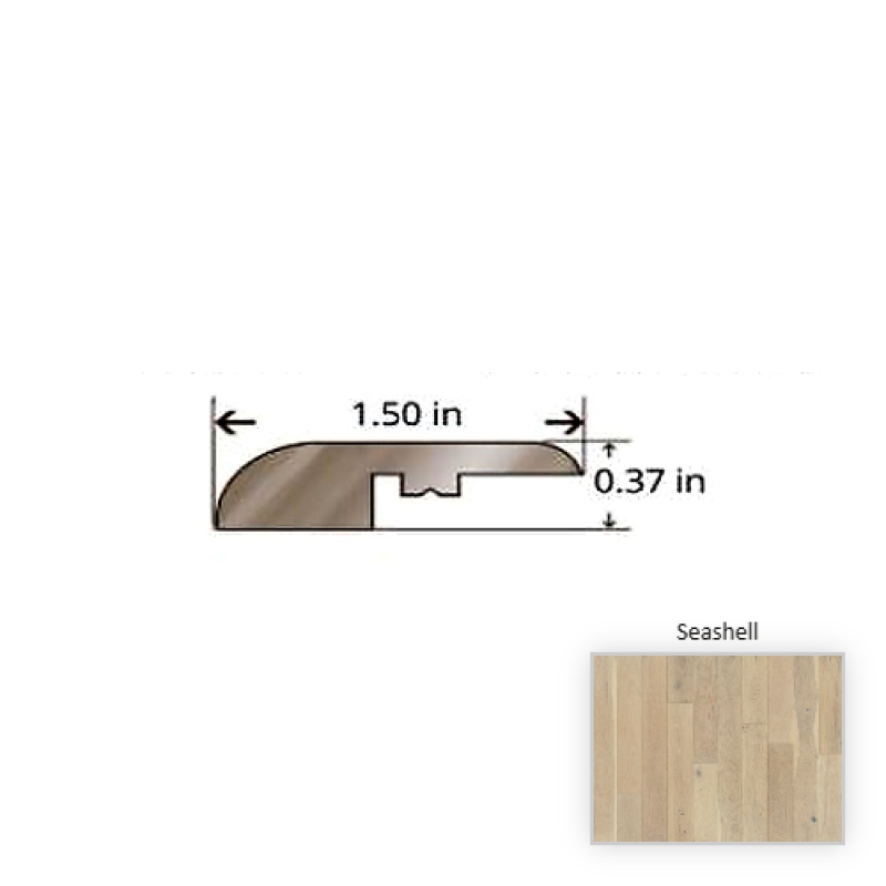 Ventura Oak Seashell Hardwood Moulding / Trim - 84.25" Reducer - Nu Oil