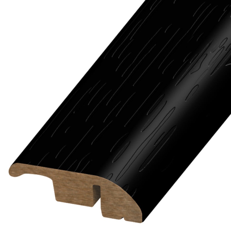 Versatrim Black Laminate Wood Reducer Trim – 1.63" x 94", Aluminum Oxide