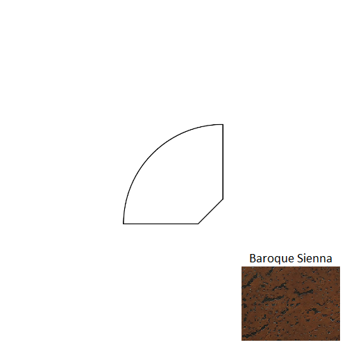 Timeless Baroque Sienna Cork Moulding / Trim Flooring - 78" Quarter Round - Greenshield