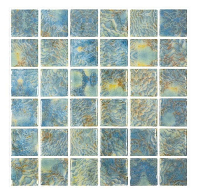 Aquatica Vanguard Arrecife Green 2 Glass Mosaic - 2" X 2" - Glossy