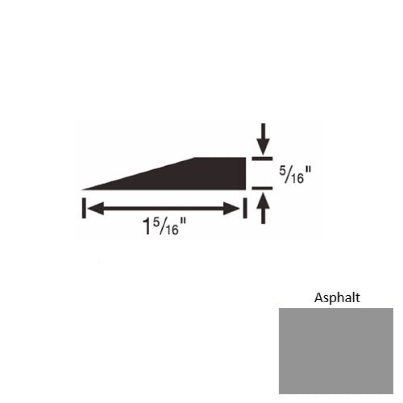 Solid 25 Asphalt Rubber Reducer Strip