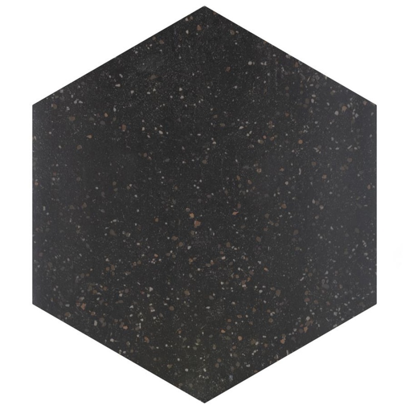 Palazzo Nero Porcelain Tile - Matte Hexagon