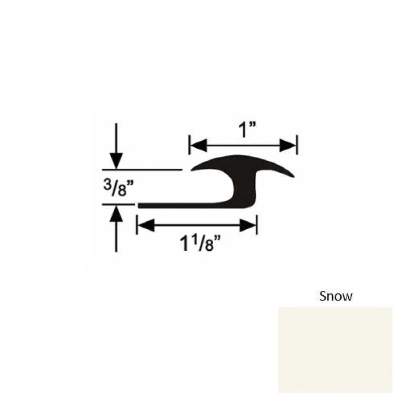Solid 60 Snow Rubber Tile / Carpet Joiner