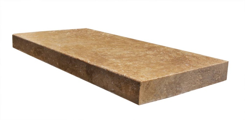 Noche Cross Cut Travertine Modern Coping - Tumbled