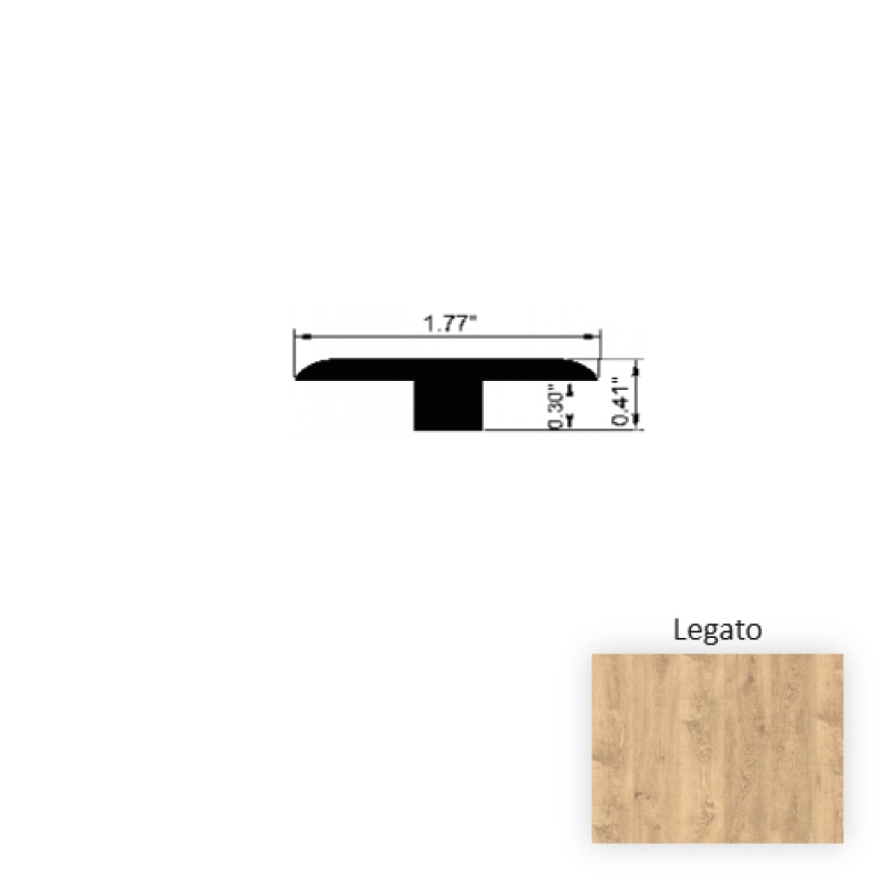 Crescendo Legato Laminate Wood Moulding / Trim - 1.77" X 94" T Molding - Textured
