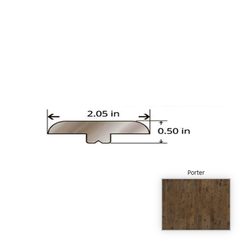 Crestline Solid Oak Porter Hardwood Moulding / Trim - 84.25" T Molding - Nu Oil