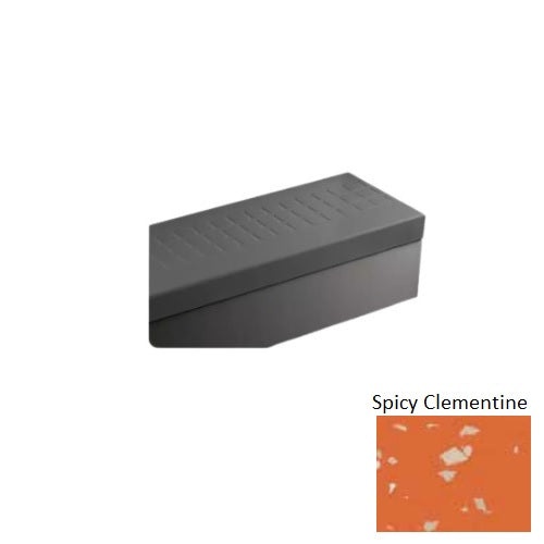 Johnsonite Spicy Clementine Raised Square Rubber Stair Tread