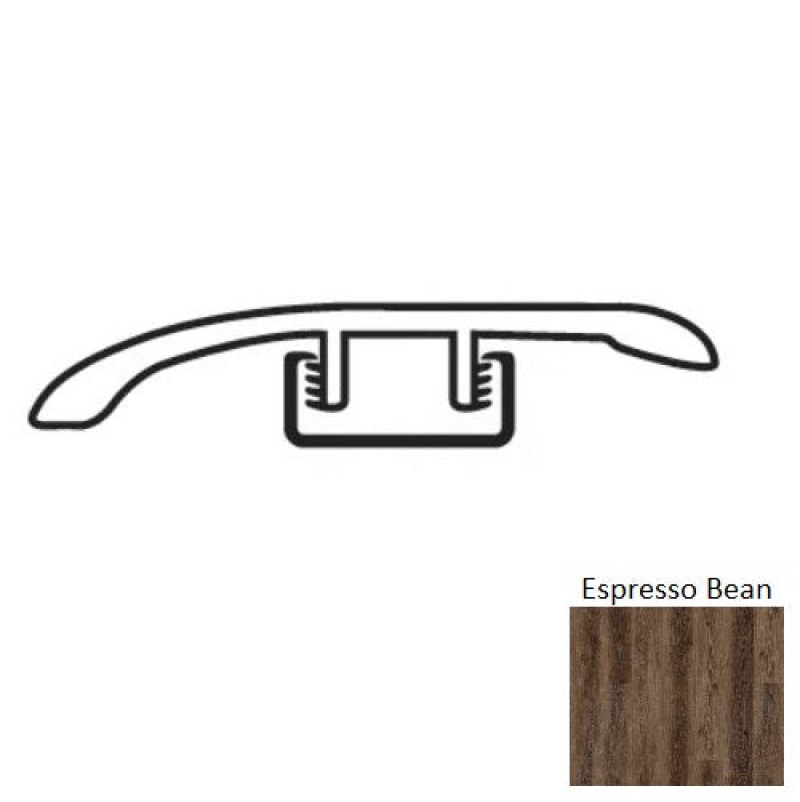 Natural Beauty Max 7 Hartford Espresso Bean Luxury Vinyl / Moulding Trim - 1.77" X 94.48" Reducer - Urethane
