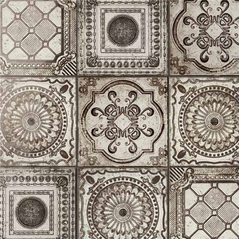 Ritz Anticato White Ceramic Tile - Satin - 7 7/8" X 7 7/8"
