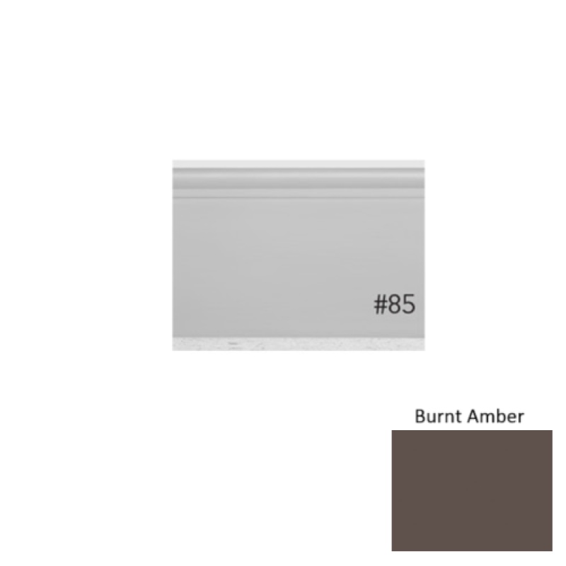 Pinnacle Plus #85 Fashion Burnt Amber Rubber Coil Wall Base - 4 1/4" X 60 Ft