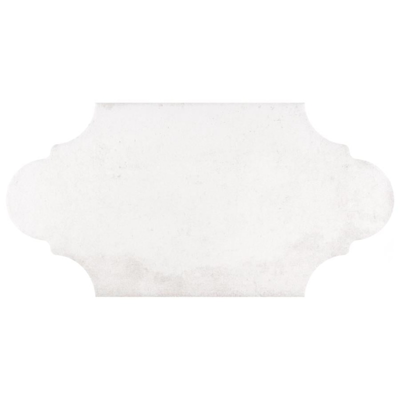Alhama Provenzal White Porcelain Tile - Matte - 6 1/4" X 12 3/4" Arabesque