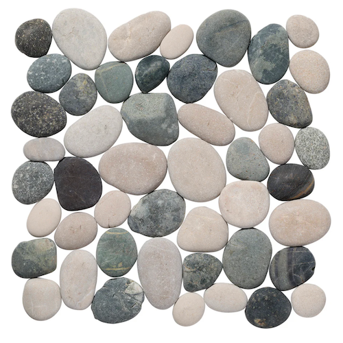 Pebble Black & Tan Mosaic - Perfect Pebble - Natural