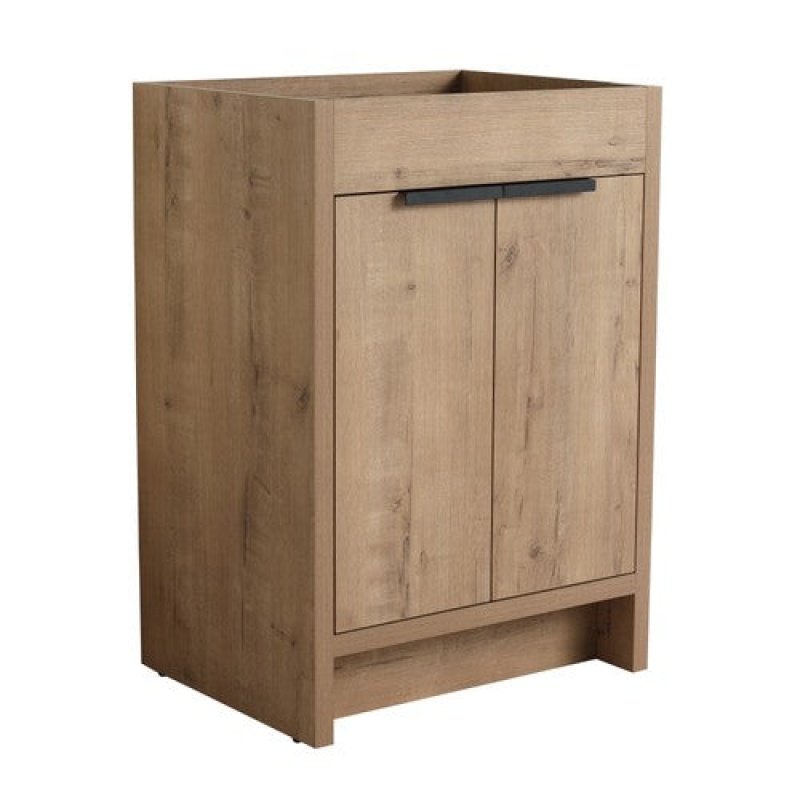 Imitative Oak Plywood Freestanding Without Sink Bathroom Vanity With - 17.91" (Knock Down) - Imitative Oak