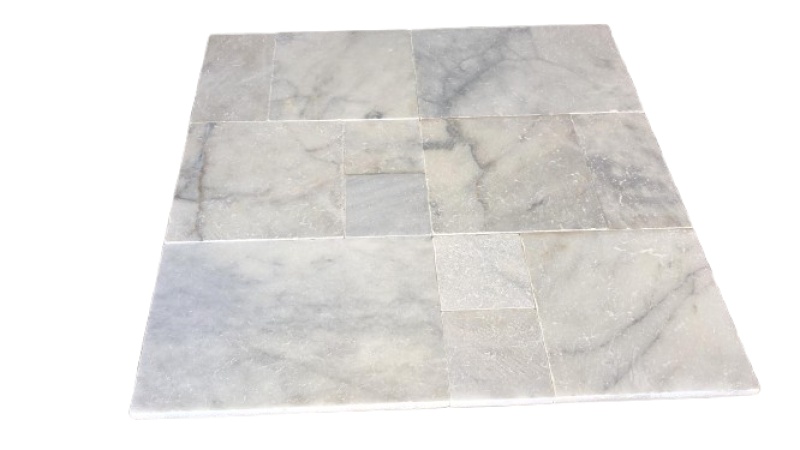 Fantasy White Marble Paver Versailles Pattern - Tumbled - Various Sizes