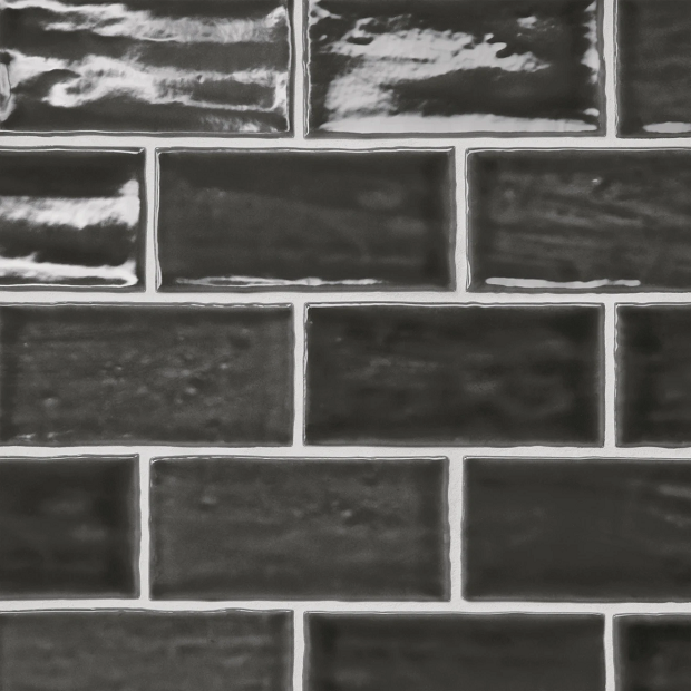 Marin Black Sea Ceramic Tile - Glossy