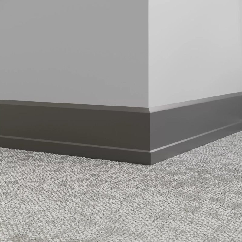 Johnsonite Gateway Rubber Millwork Contoured Wall Base - 4 1/2" X 96" X 0.350" Stance 4.5" - Millwork Contoured Wall Base