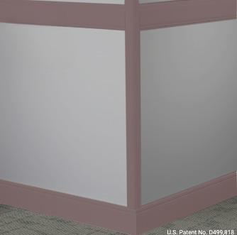 Johnsonite Burgundy Rubber Moulding / Trim 4" X 8 Ft (96") X 3/8" Millwork Rampart Chair Rail - Millwork Rampart Chair Rail