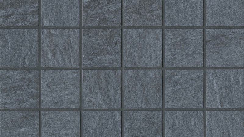 Urban 2.0 Raven Black Porcelain Mosaic - 2" x 2" - Honed