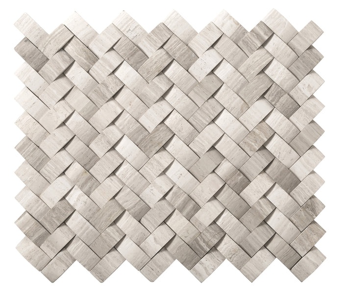 Metro Cream Limestone Mosaic - Twine - Honed