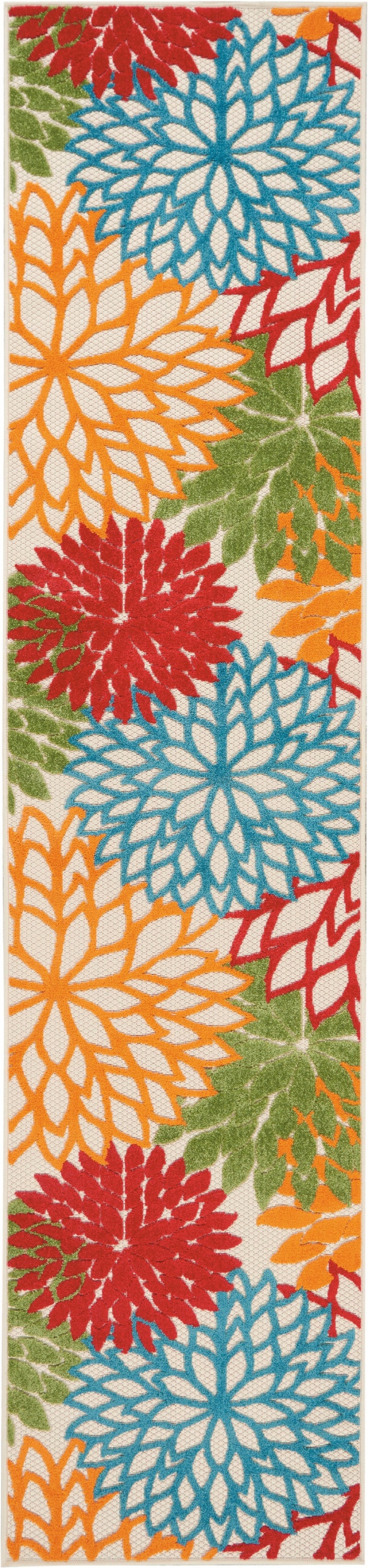 Aloha ALH05 Green Tropical Area Rug Runner