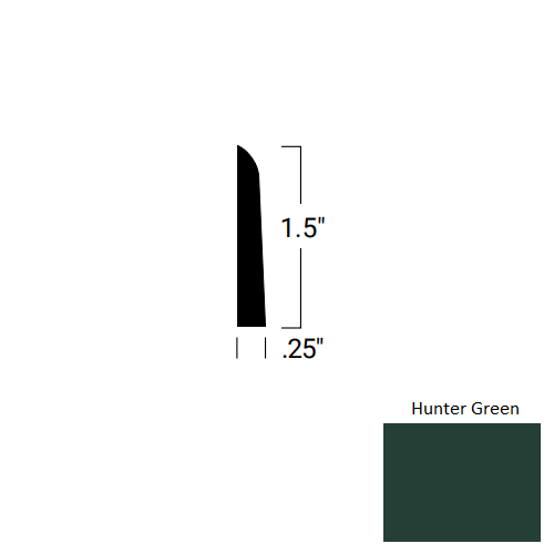 Johnsonite Hunter Green Rubber Moulding Trim