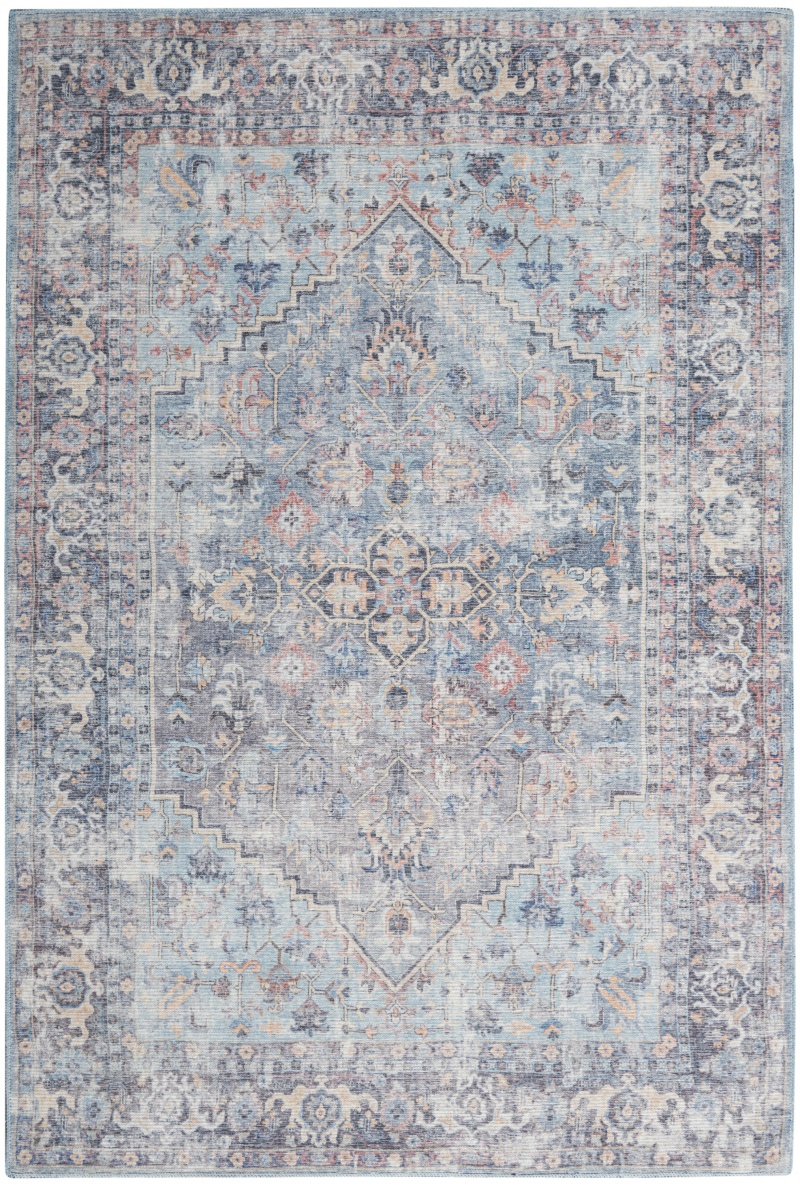 Series 1 Sr104 Light Grey / Blue Vintage Area Rug