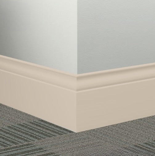 Johnsonite Canvas Rubber Millwork Contoured Wall Base - 5 1/4" X 96" X 3/8" Inflection - Millwork Contoured Wall Base