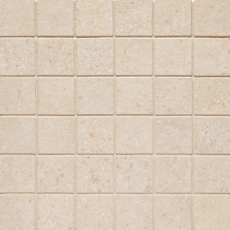 Konkrete Beige Porcelain Mosaic - 2" x 2" Matte