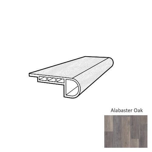 Coretec Plus 7 Inch Alabaster Oak Flush Stairnose